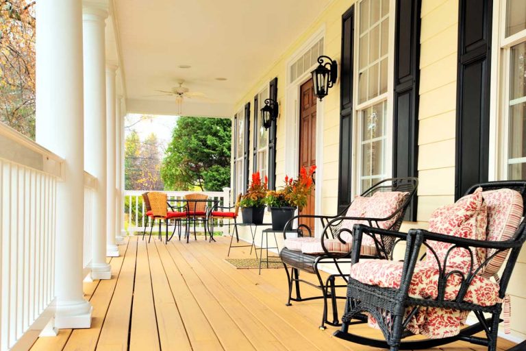 Front porch of a traditional home, Should You Insulate A Porch Ceiling? [And How To]