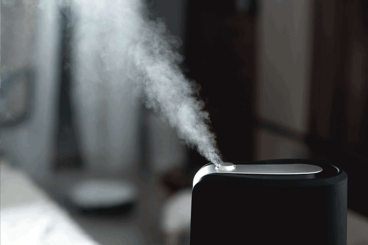 The steam from the humidifier at night in the dark black. Where To Place An Evaporative Humidifier