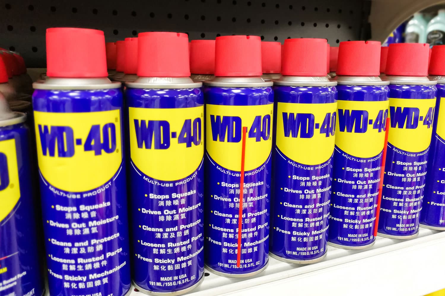 WD-40 products in the store shelf