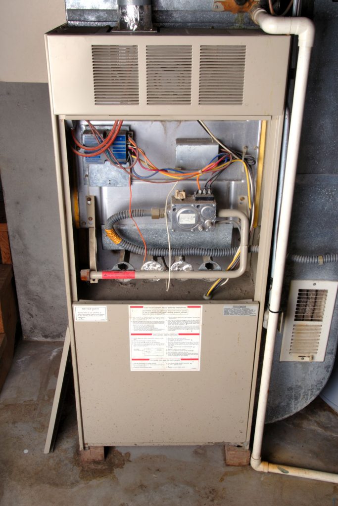 A basement furnace inner wirings