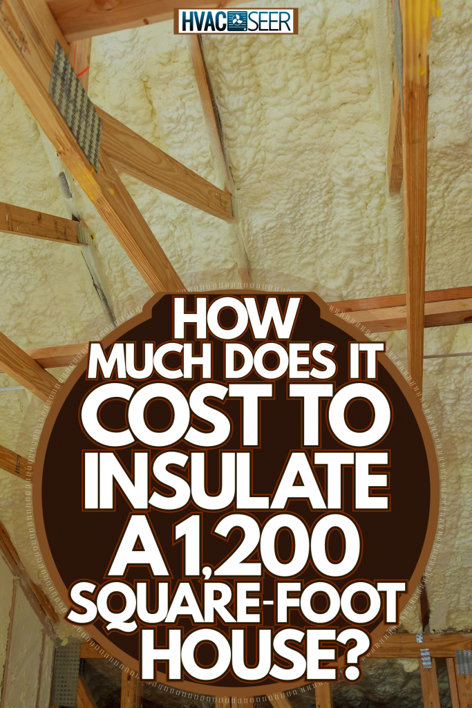 The ceiling of a house with spray foam insulation in between each trusses, How Much Does It Cost To Insulate A 1,200 Square-Foot House?