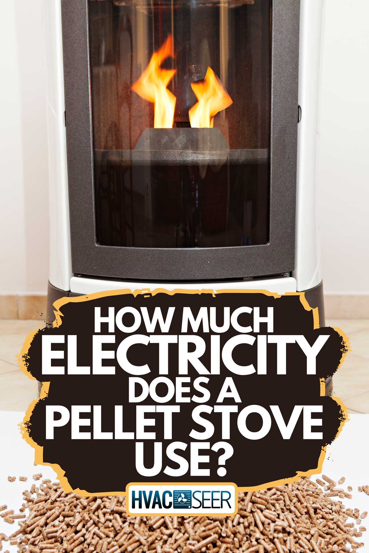 A burning pellet stove inside house, How Much Electricity Does A Pellet Stove Use?