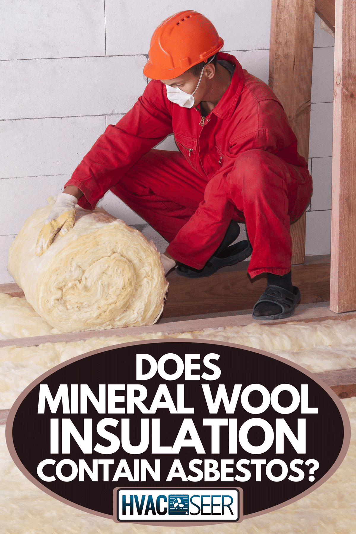 A worker insulates the attic with mineral wool, Does Mineral Wool Insulation Contain Asbestos?