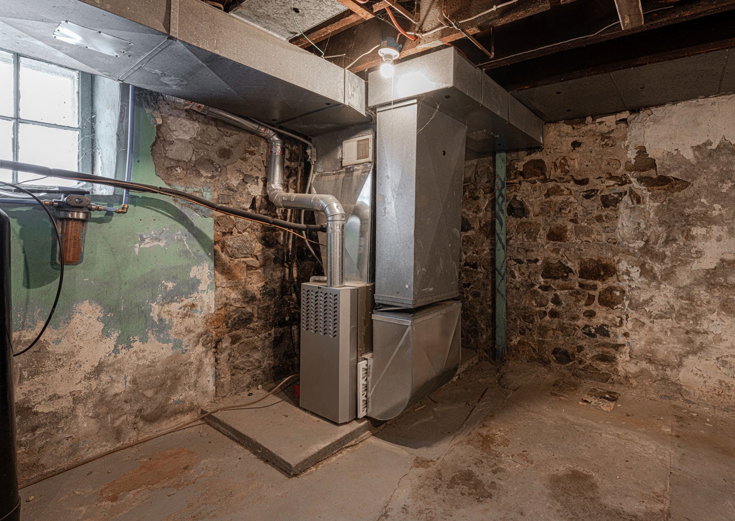 older home has furnace system repaired for the winter
