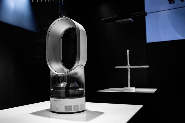 A Dyson air purifier at a Dyson showroom, Does a Dyson Air Purifier Remove Pet Hair?