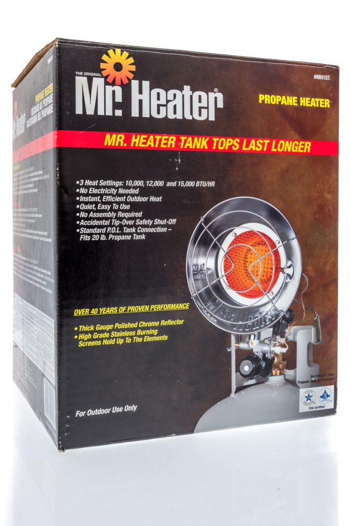 A box of Mr. Heater propane gas heater refill