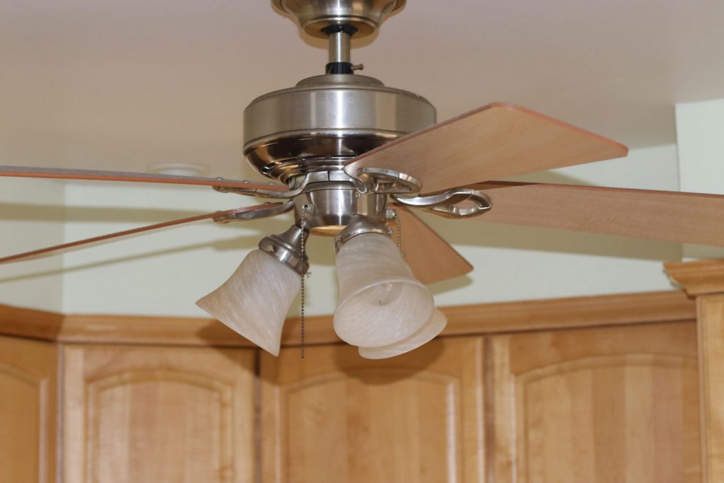 A kitchen ceiling fan