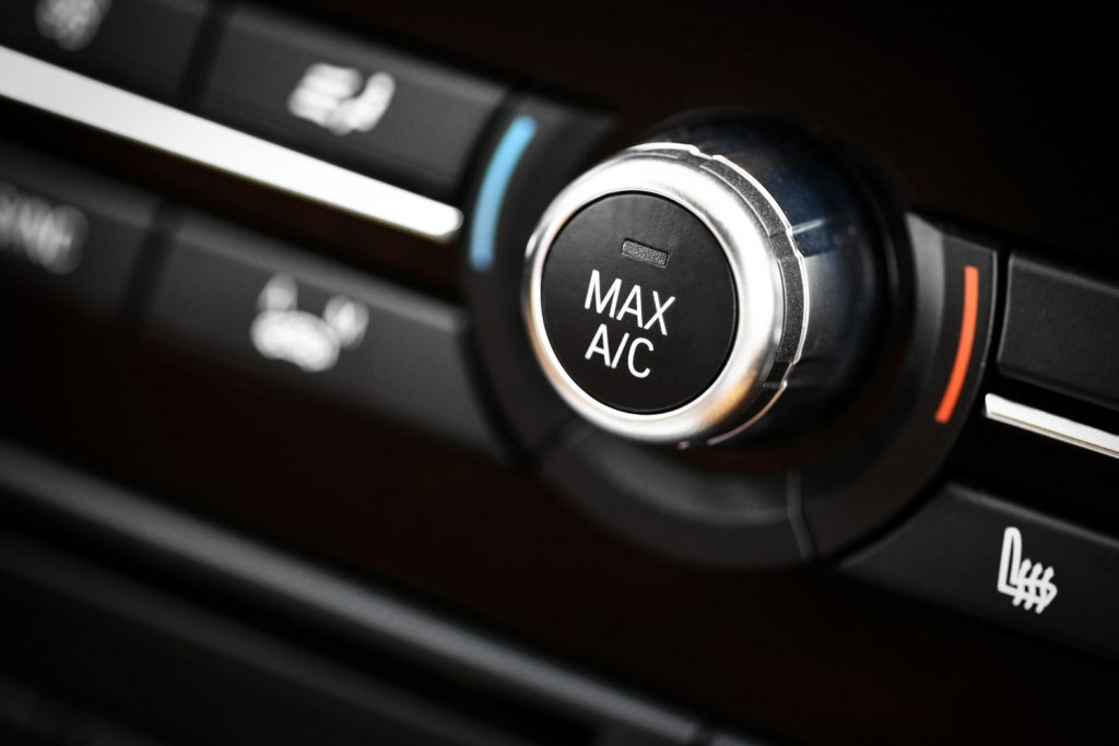 An air conditioning button toggled in off
