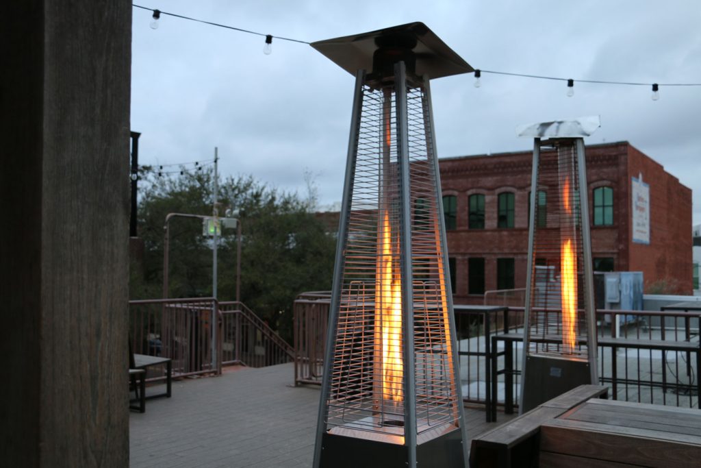 Outdoor Heater at Upscale Tampa, FL Bar and Grill