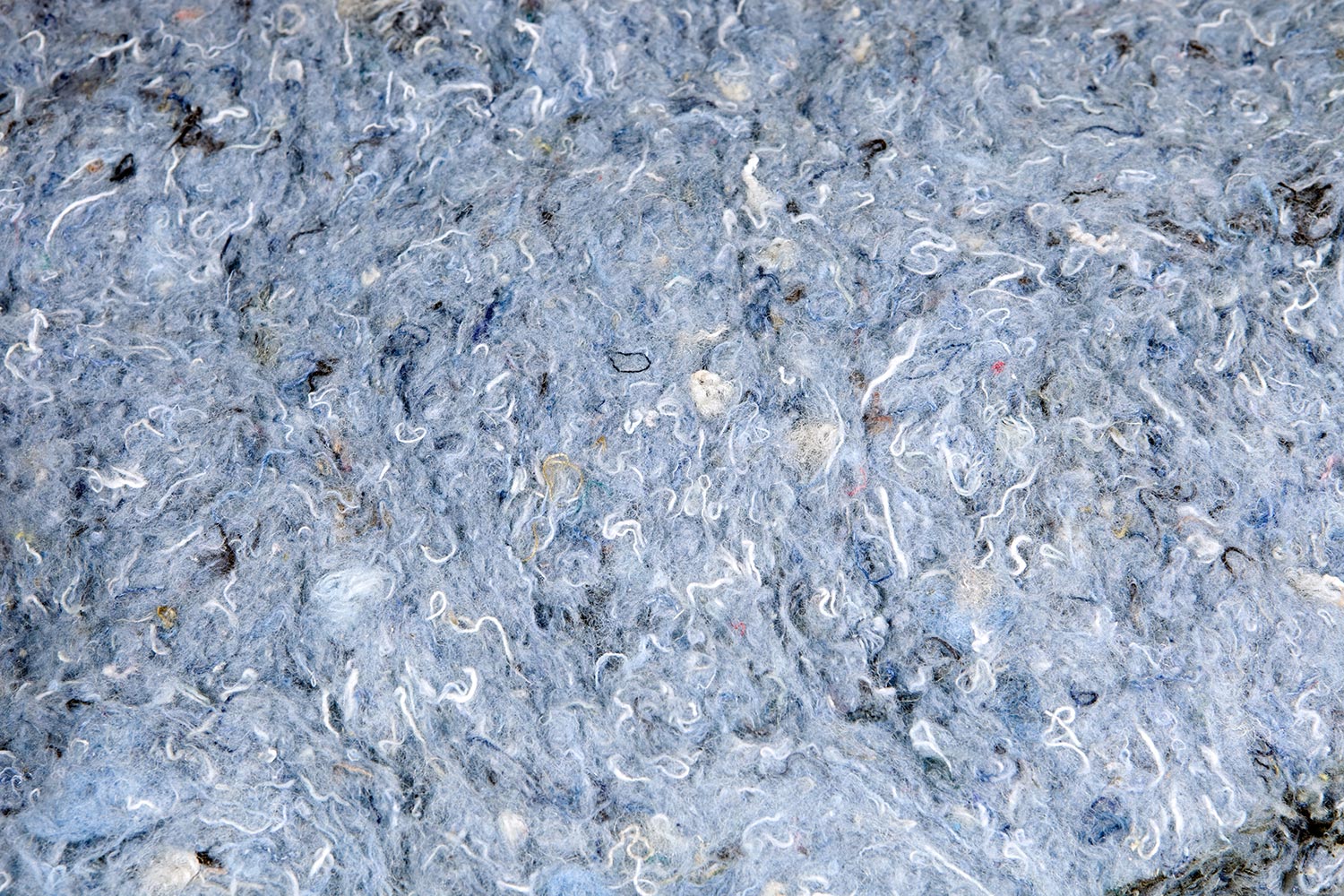 Recycled blue jean denim insulation