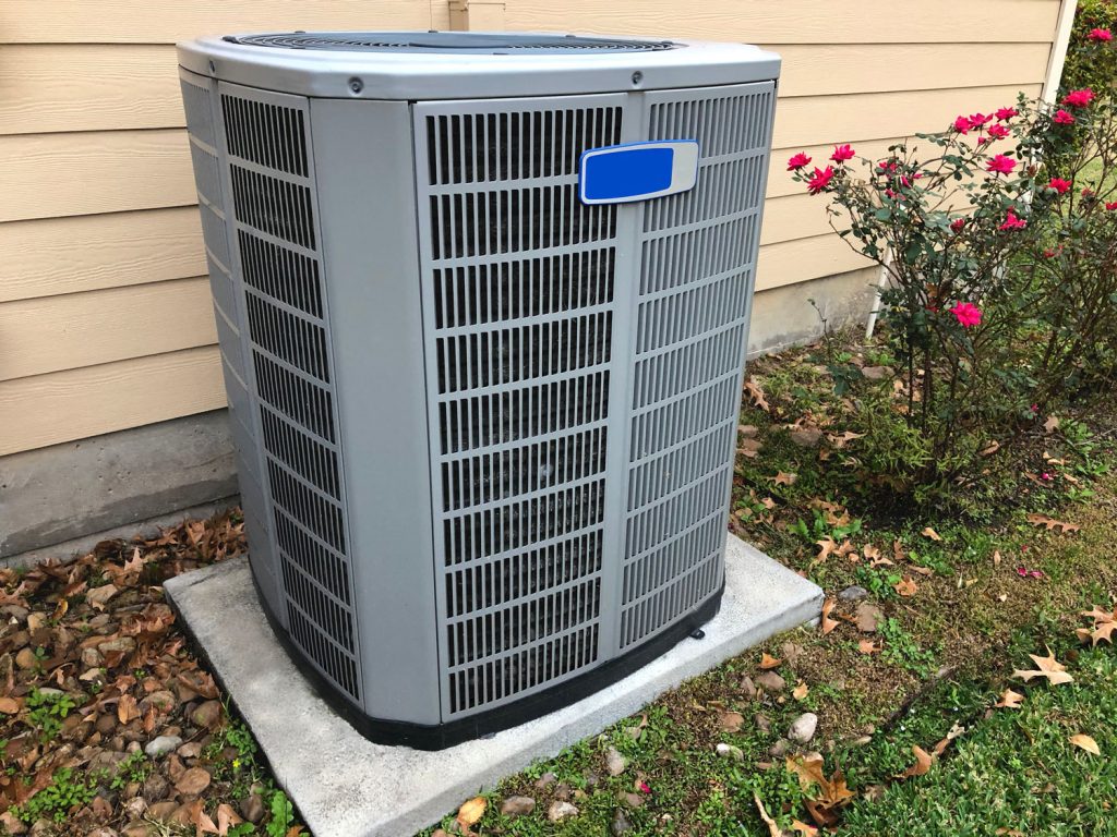 Residential house with a Hvac Unit installed