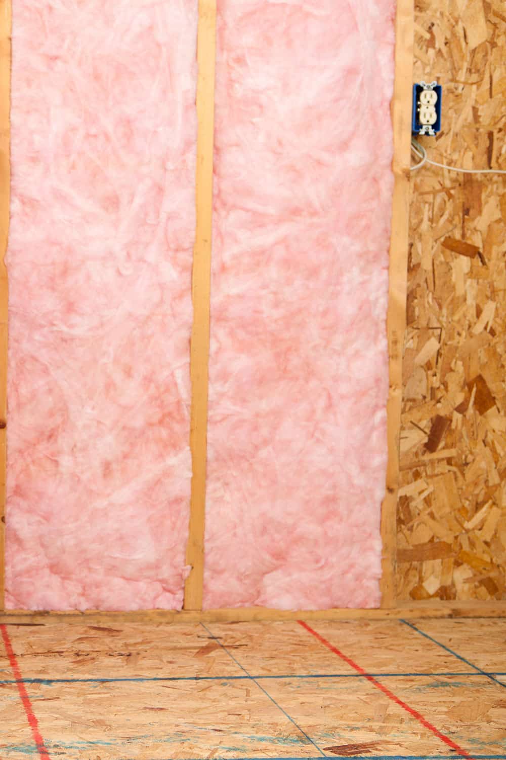 Batt insulation between the wooden framing insulation