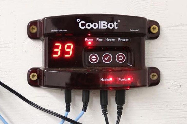 A coolbolt installed on the wall, How To Set The Temperature On A CoolBot