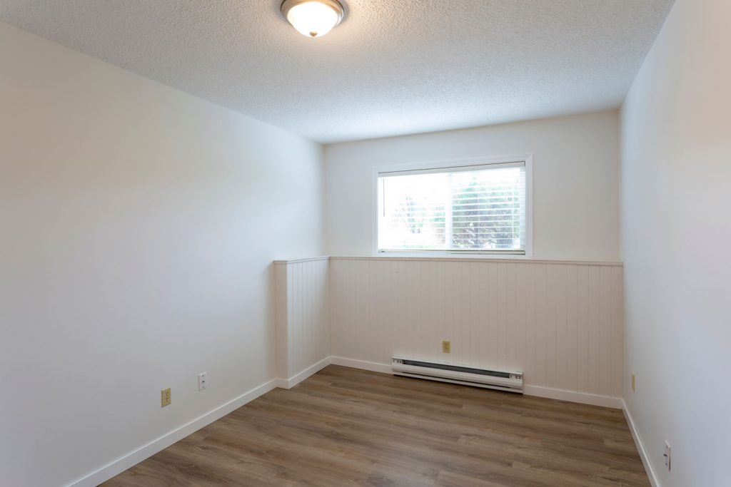 Interior of empty renovated apartment condo rental unit 
