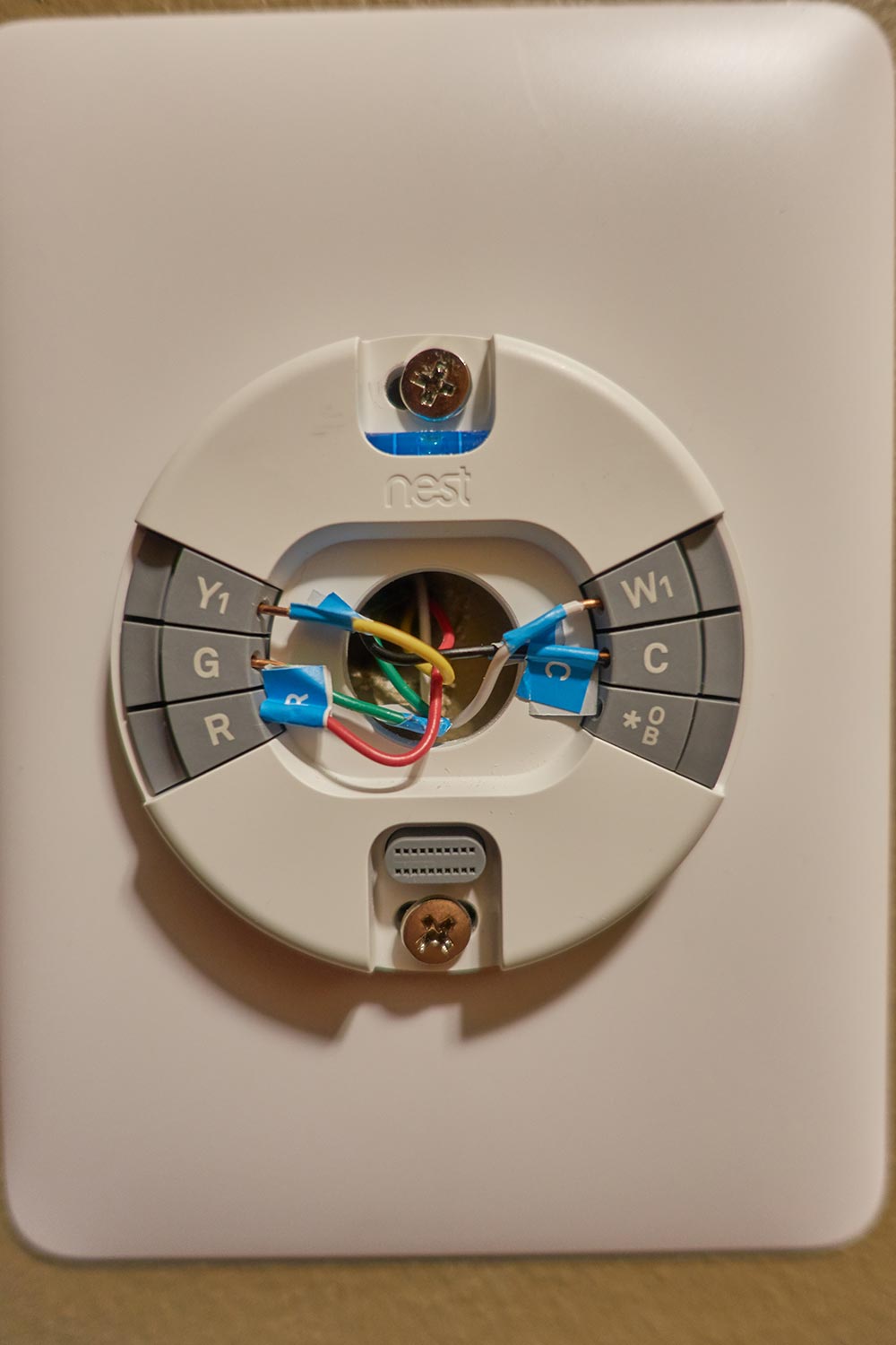 Wiring plate for Nest Thermostat E
