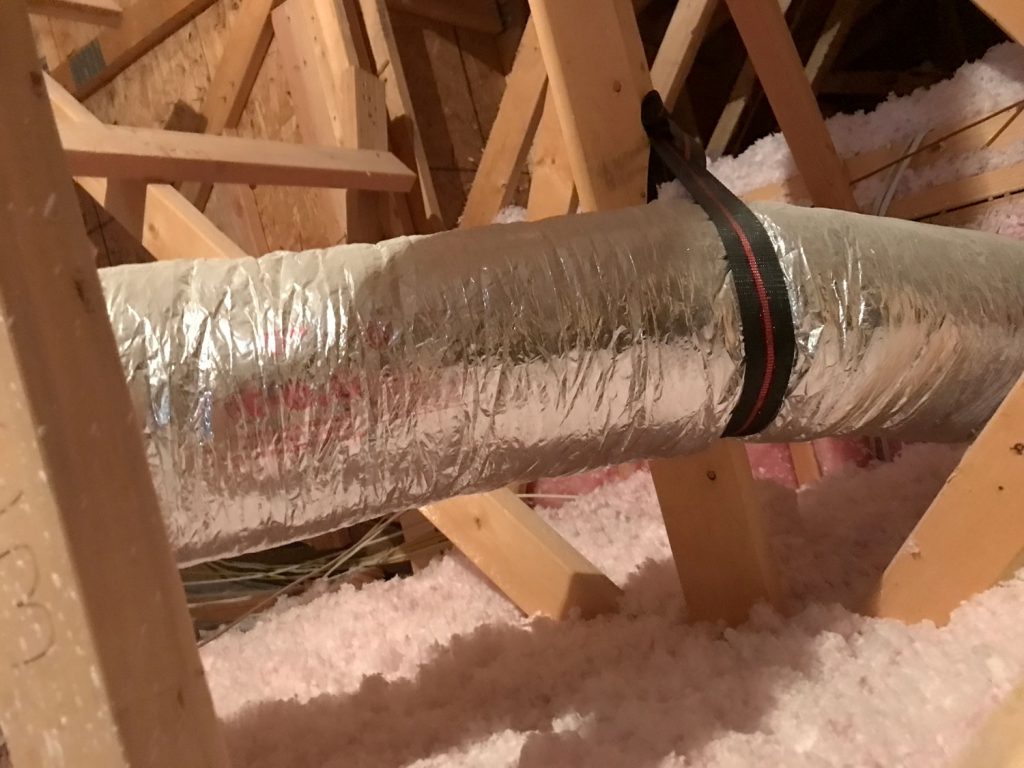 shot of air ducts in the attic