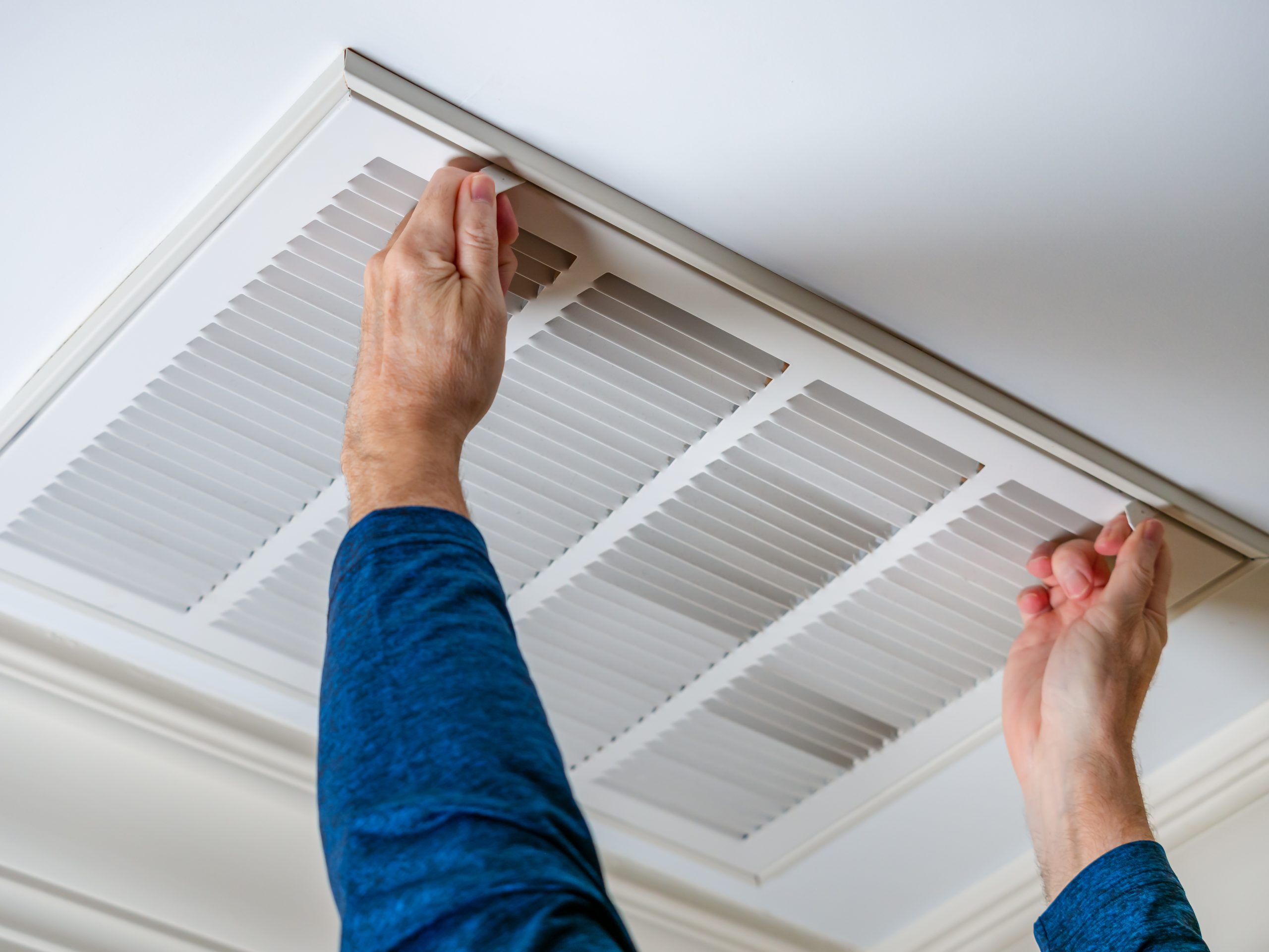 Home air duct system maintenance for clean air