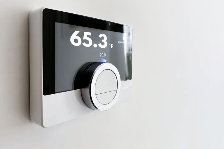 A thermostat set to 65.3 degrees Fahrenheit, Do Lennox Thermostats Have Batteries?