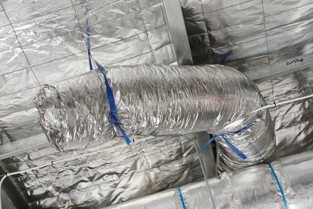 Australian air duct style foil installation