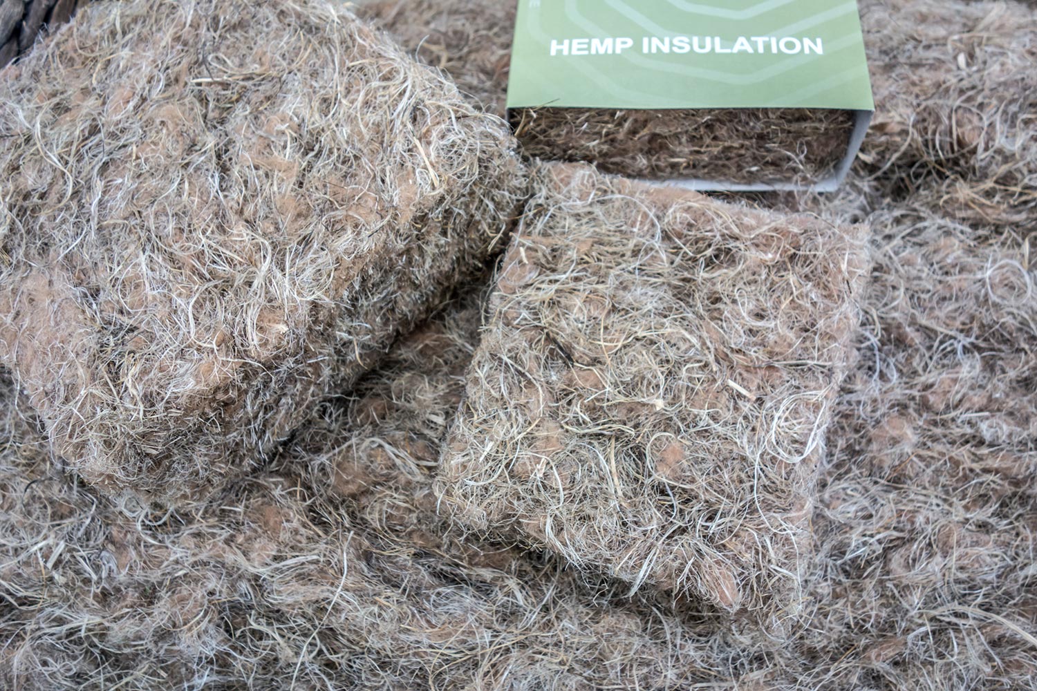 Natural hemp fiber boards for insulation