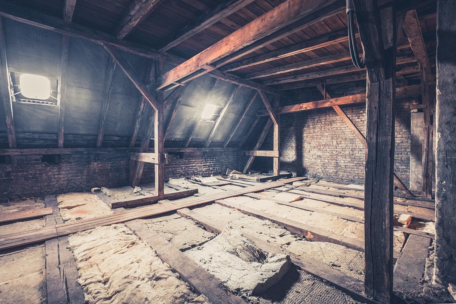 Old garret attic loft