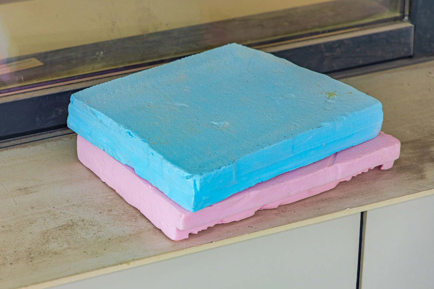 Pink and Blue Foam Boards Extruded Polystyrene Insulation