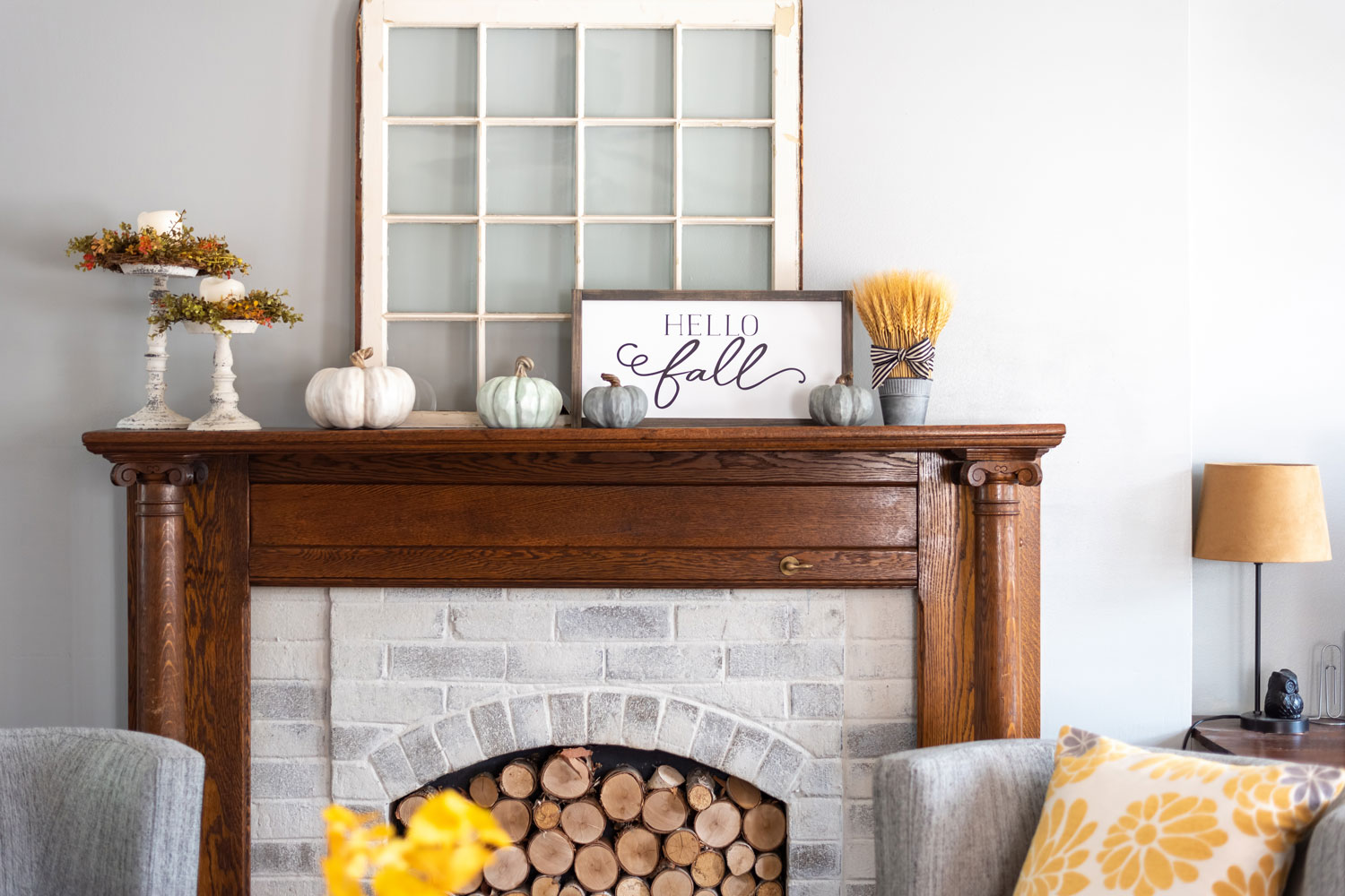 Stylish fireplace home interior
