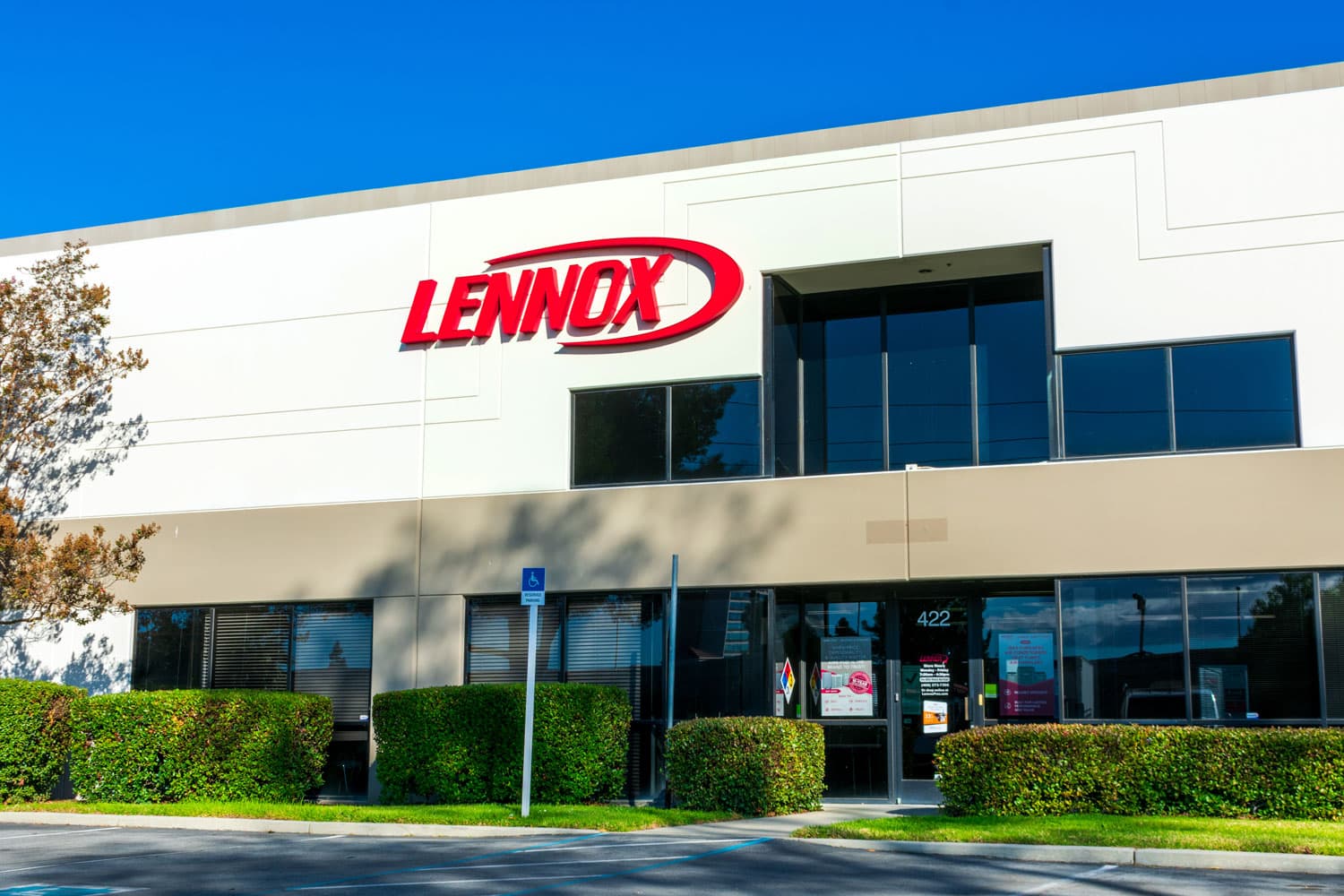 A Lennox manufacturing company photographed outside