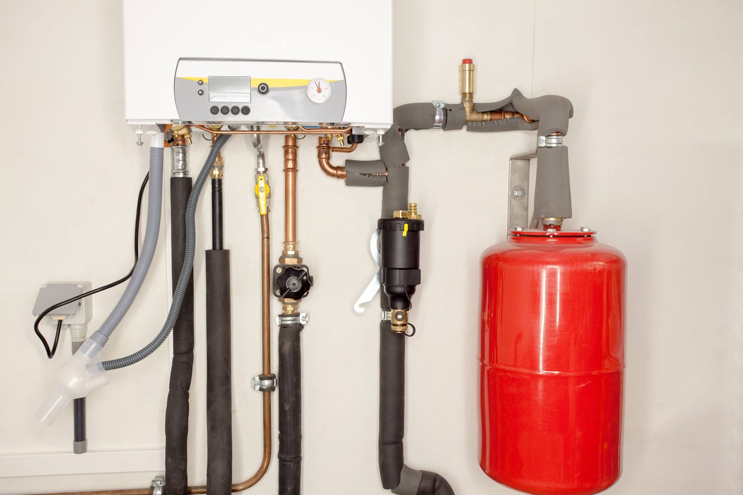 A water heater and boiler for a bathroom