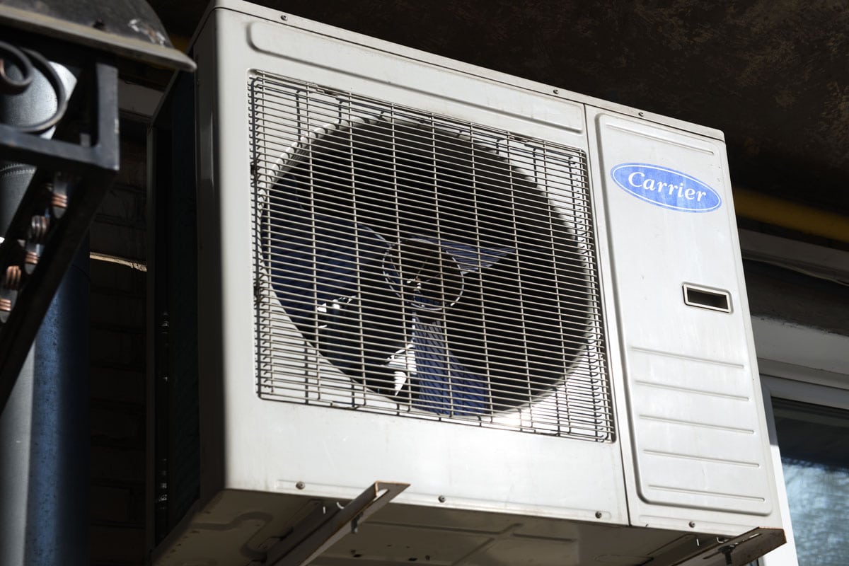 Air conditioning outside the building