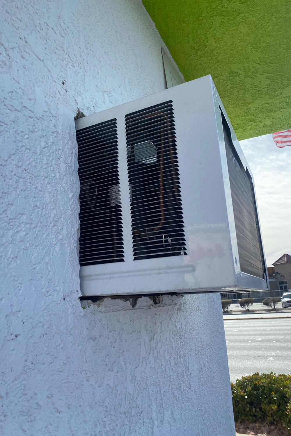 An improvised window air conditioner unit