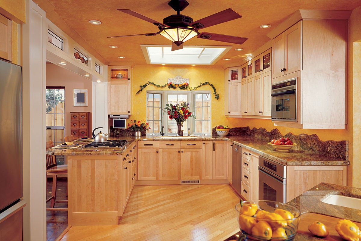 Contemporary Yellow Open Kitchen