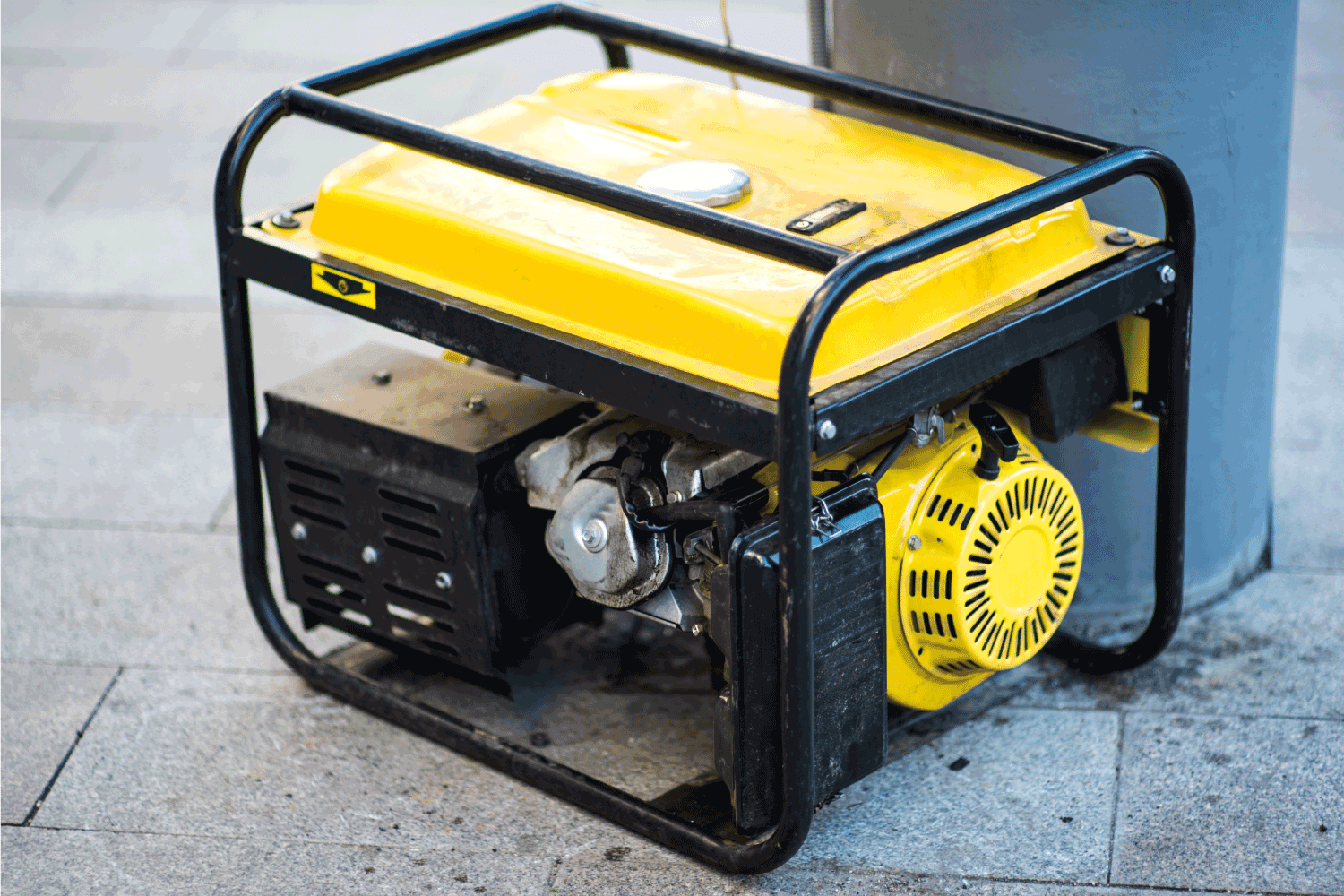 Gasoline Portable Generator on the House Construction Site. What Size Generator Can Run A 5000 BTU Air Conditioner