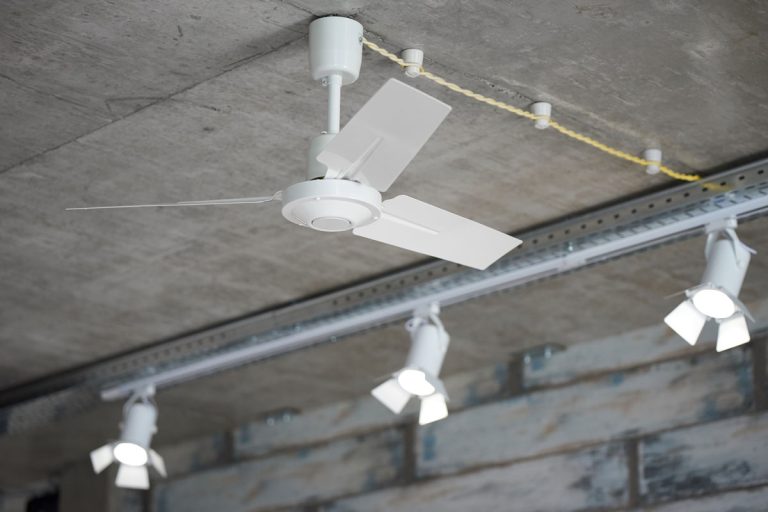 Loft Style White fan under the concrete ceiling, Ceiling Fan Only Works On High, What to do?