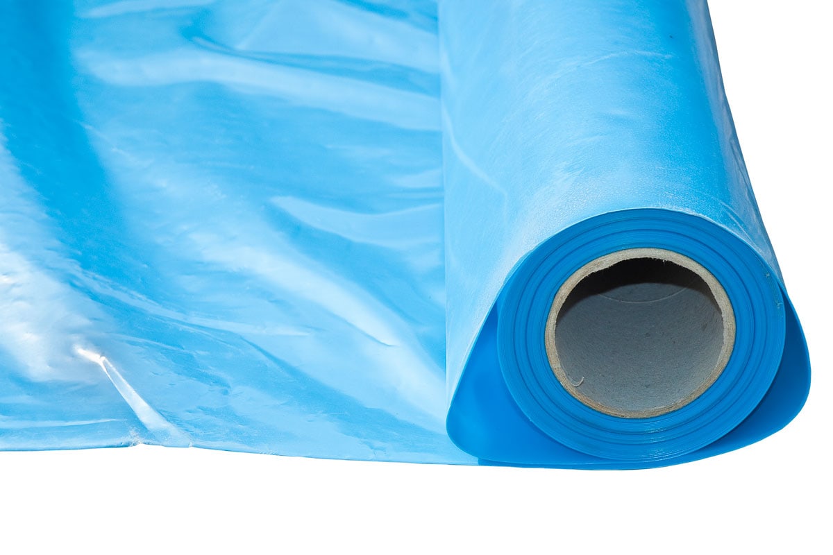 Polyethylene protection vapour barrier to restrict the passage of vapour from the hot part of the structure to the cold part of roof