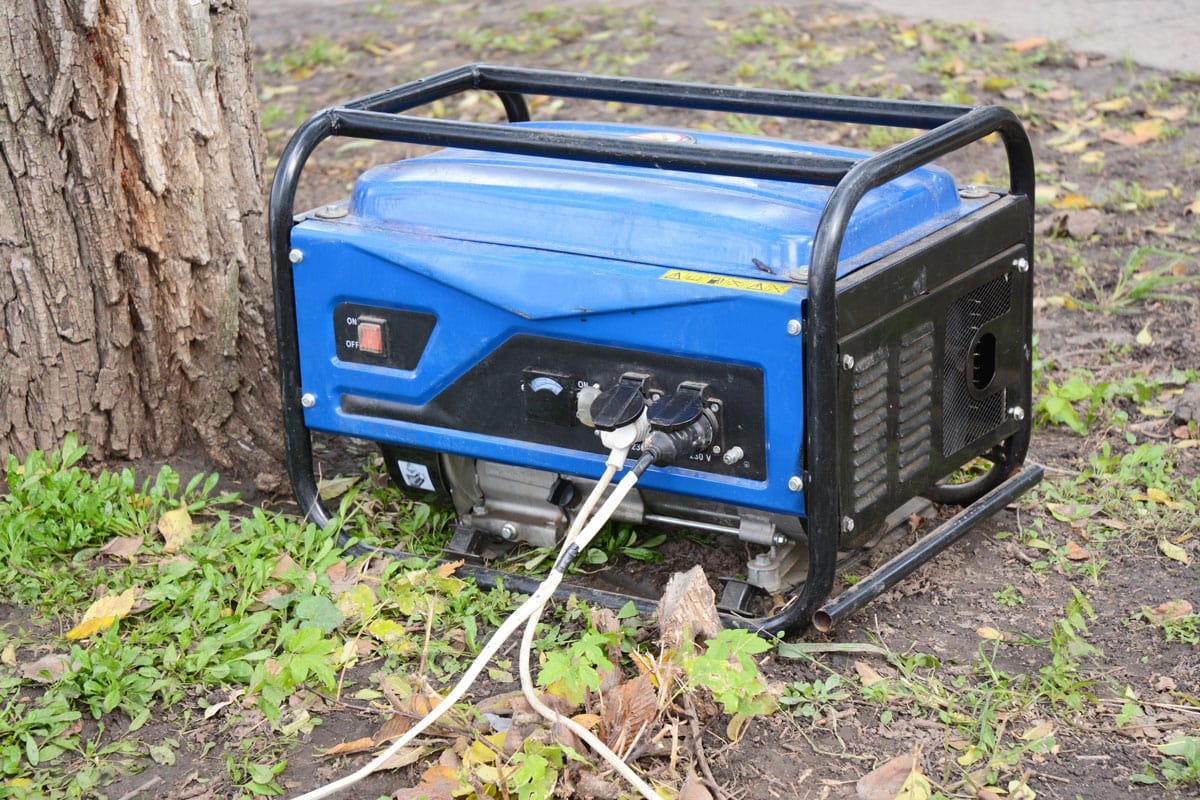 Portable Generator on the House Construction Site
