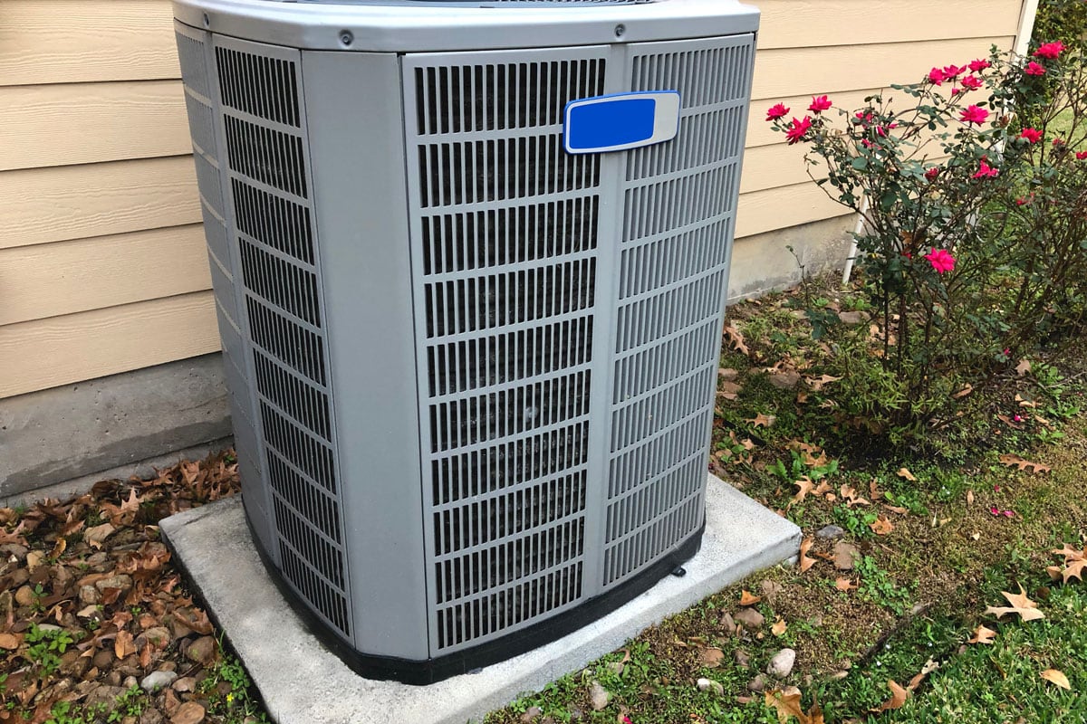 Residential house with a Hvac Unit installed