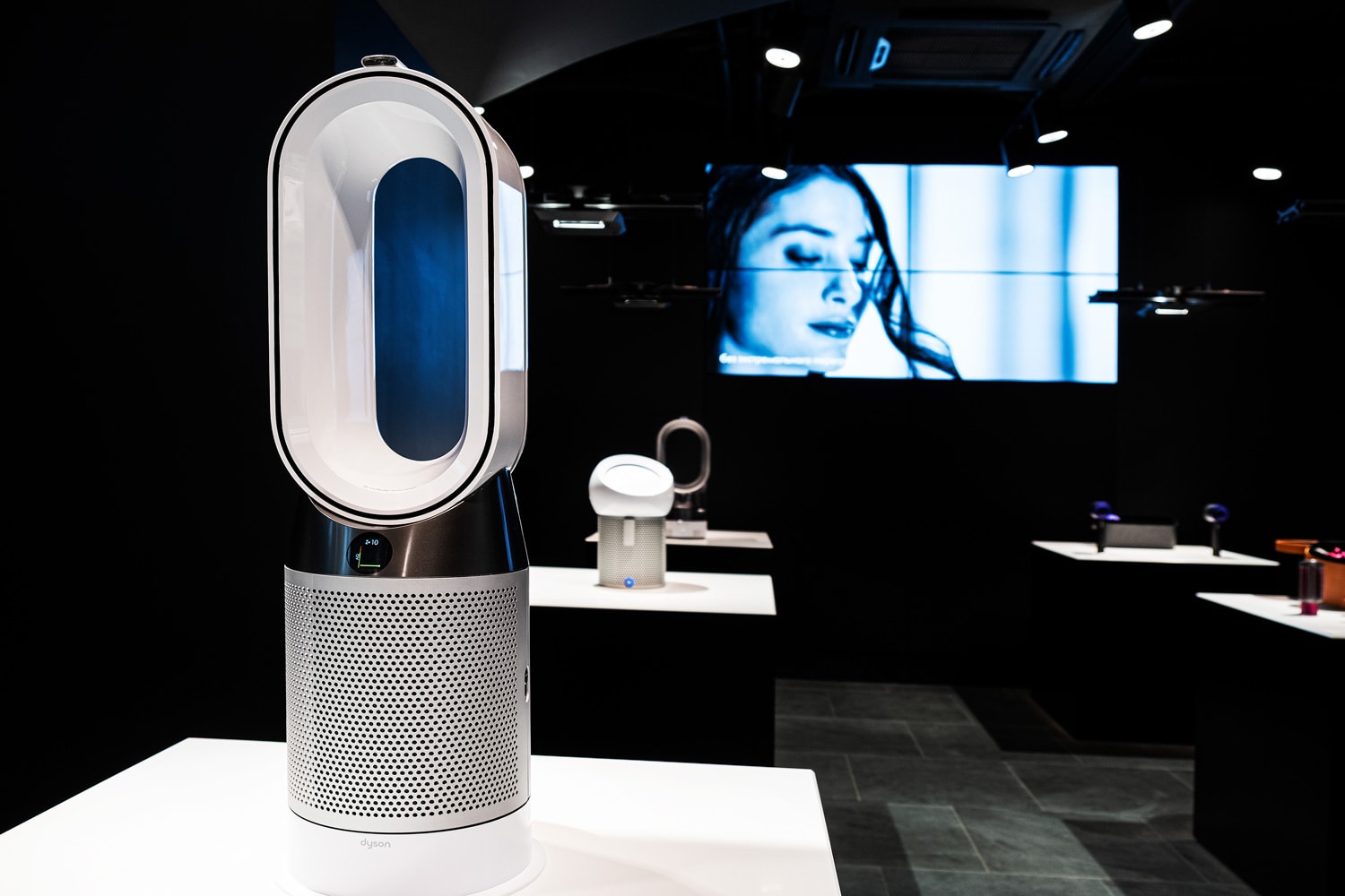 Showroom Brand Store Dyson. Modern Home Appliances And Beauty Tools Dyson.