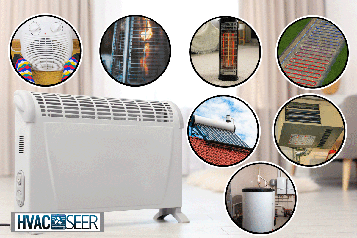 Modern electric heater on floor at home, What Heaters Are Safe For Indoors? [7 Options Explored]