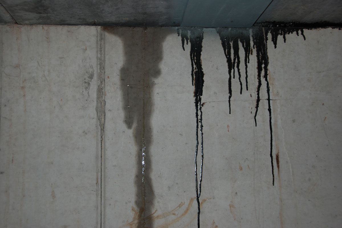 Leaking wall in basement