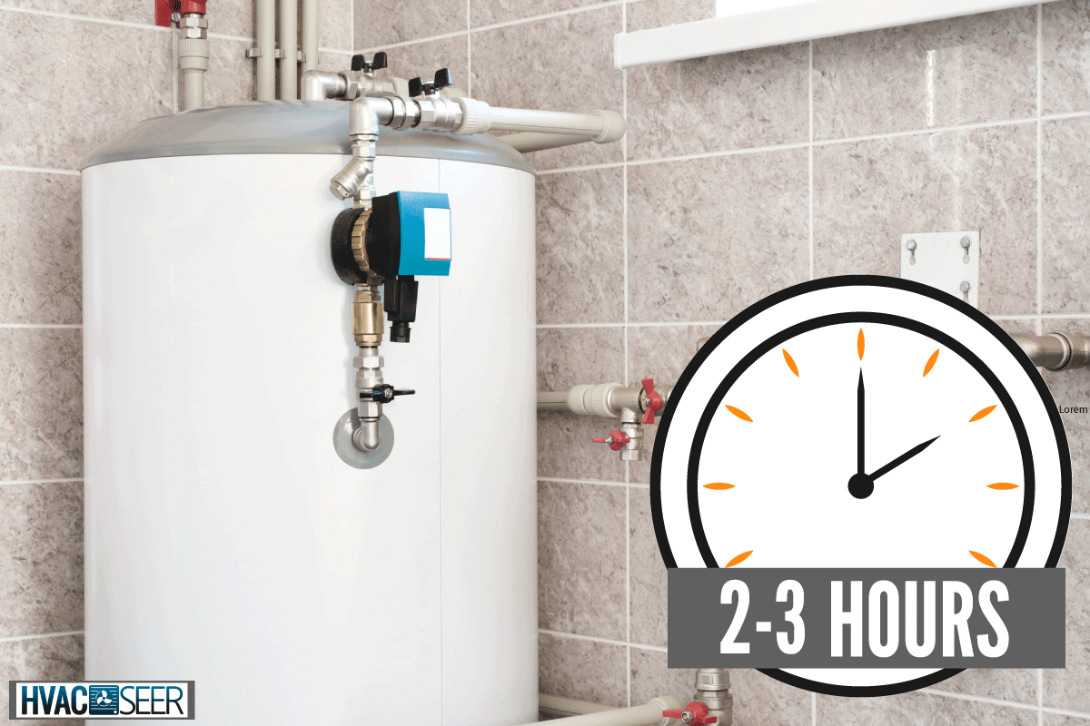House water heating boiler with pump, ball valves and filters, How Long Does It Take To Install A Water Heater?