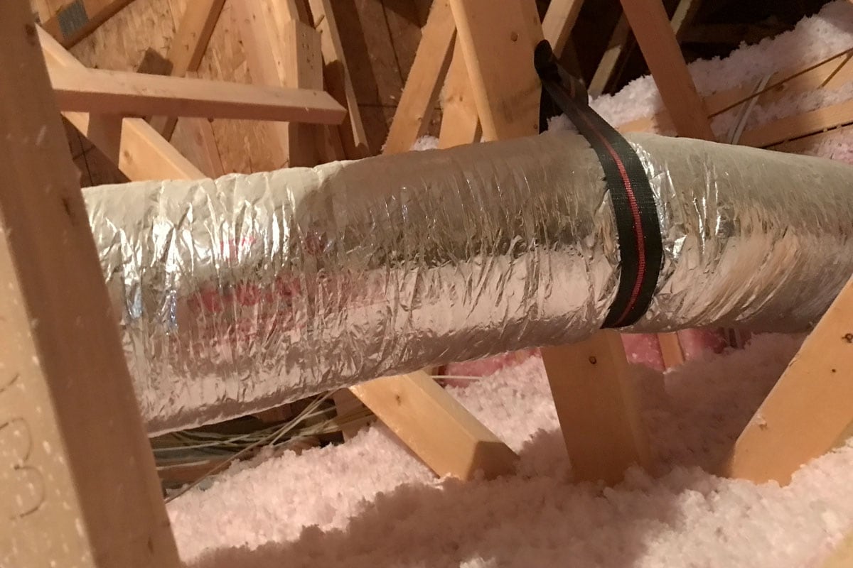 Air ducts in the attic