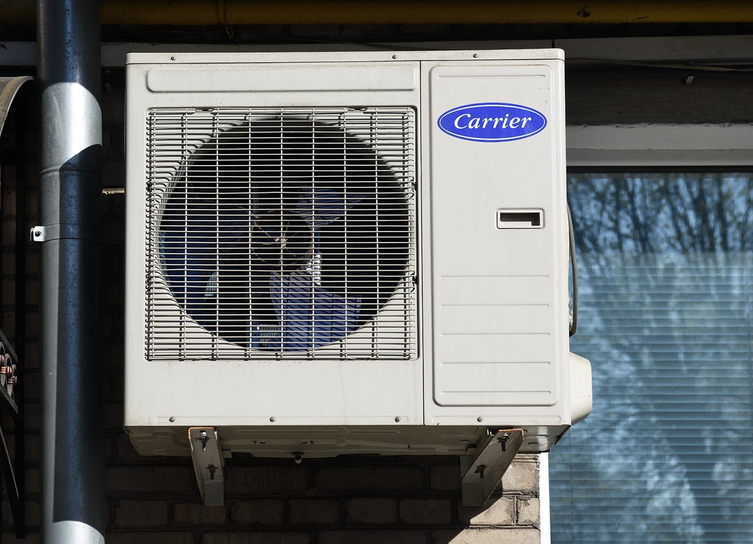Carrier air conditioner outside the building