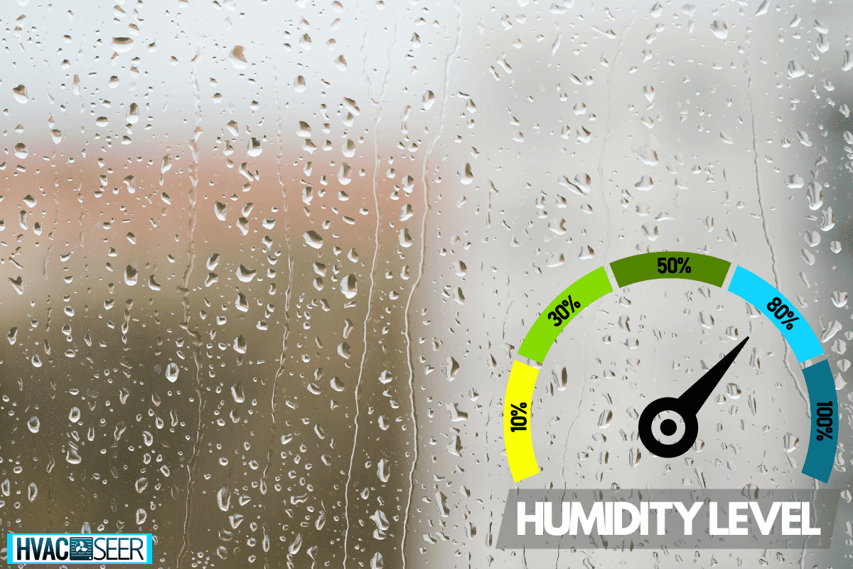 Raindrops on a window pane during rainy weather, Does Rain Cause Humidity? [Indoors & Out]