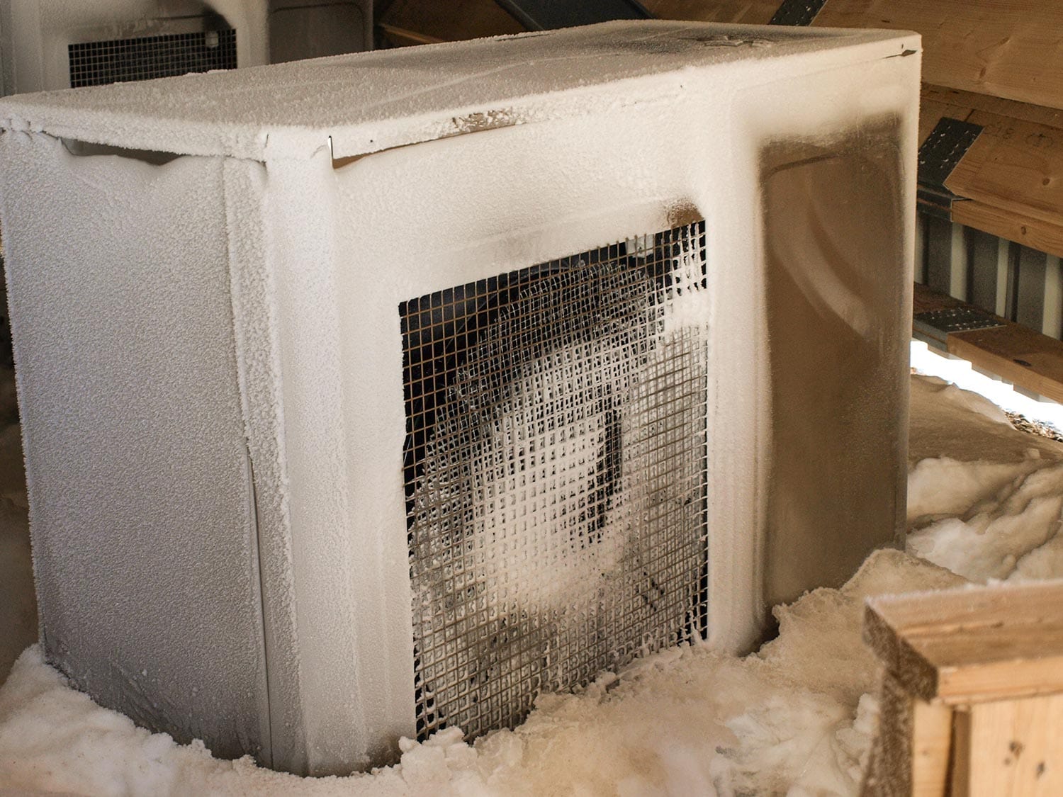 Frozen heat pump