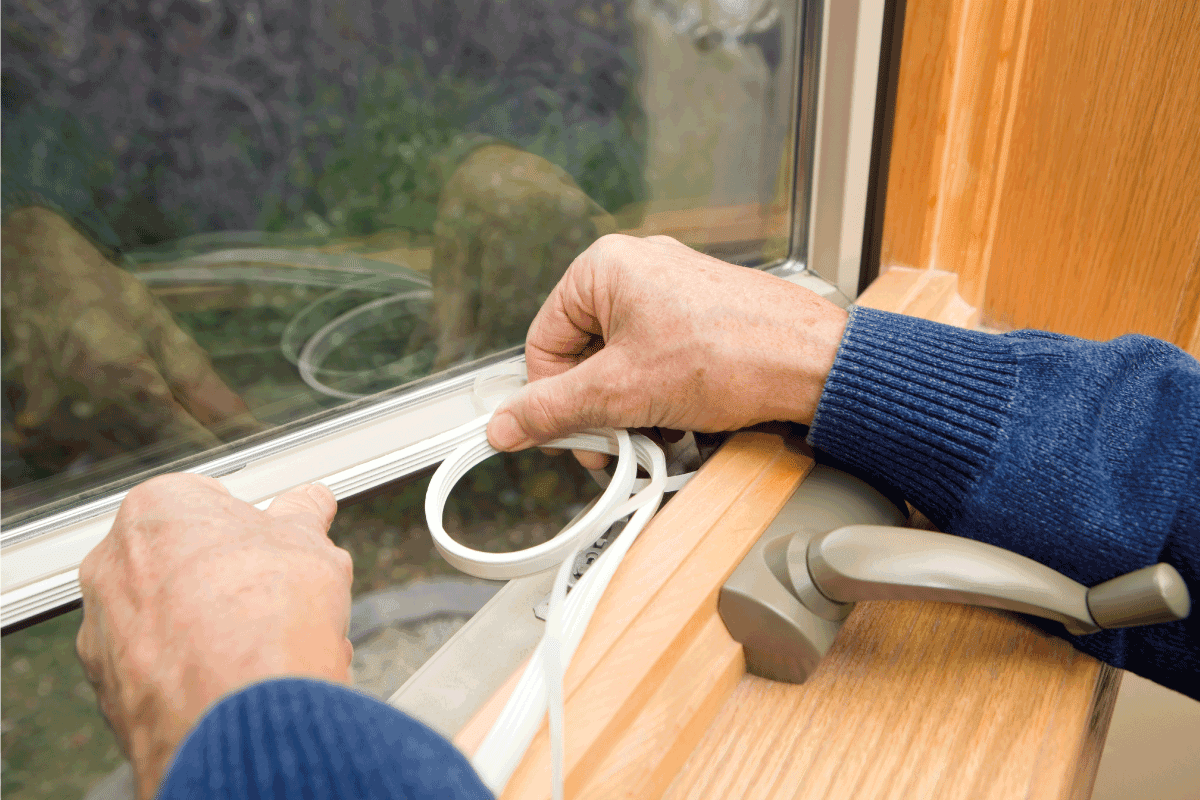 Window Weather Seal Application using filler rope. How To Get Windows To Leak Less Heat