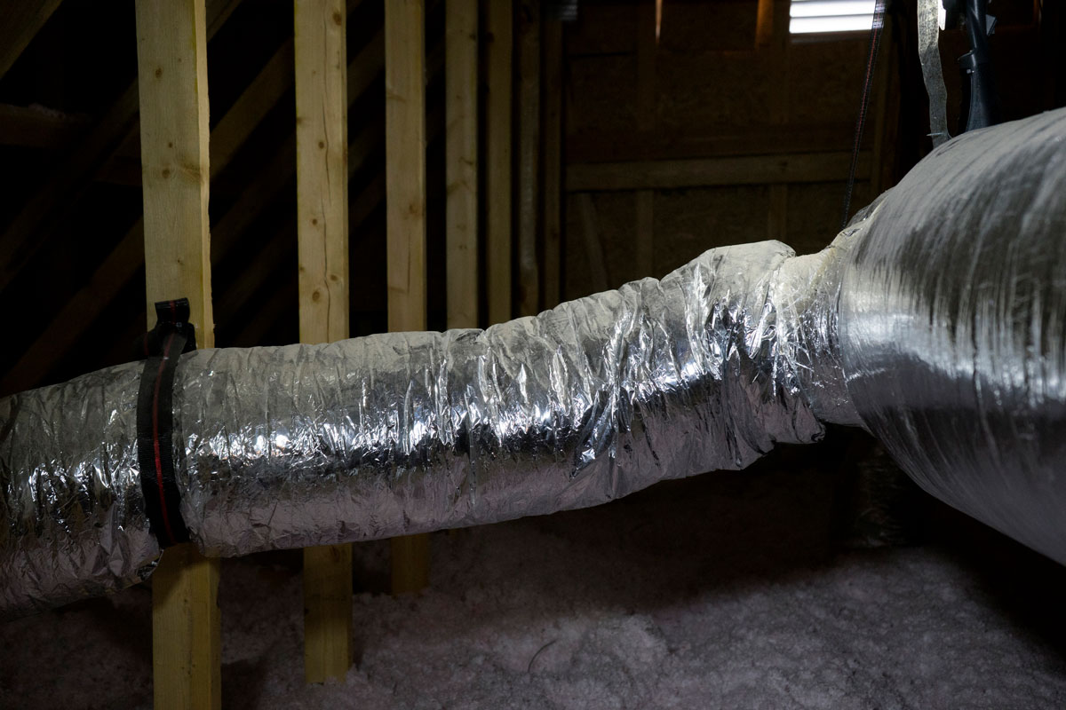 air conditioner vent in the attic