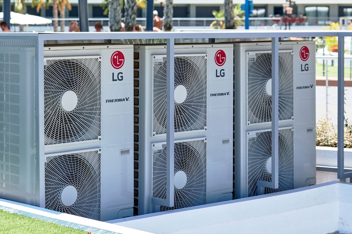 6 LG air conditioner outdoors
