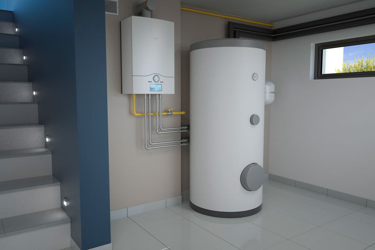 A residential boiler and water heater