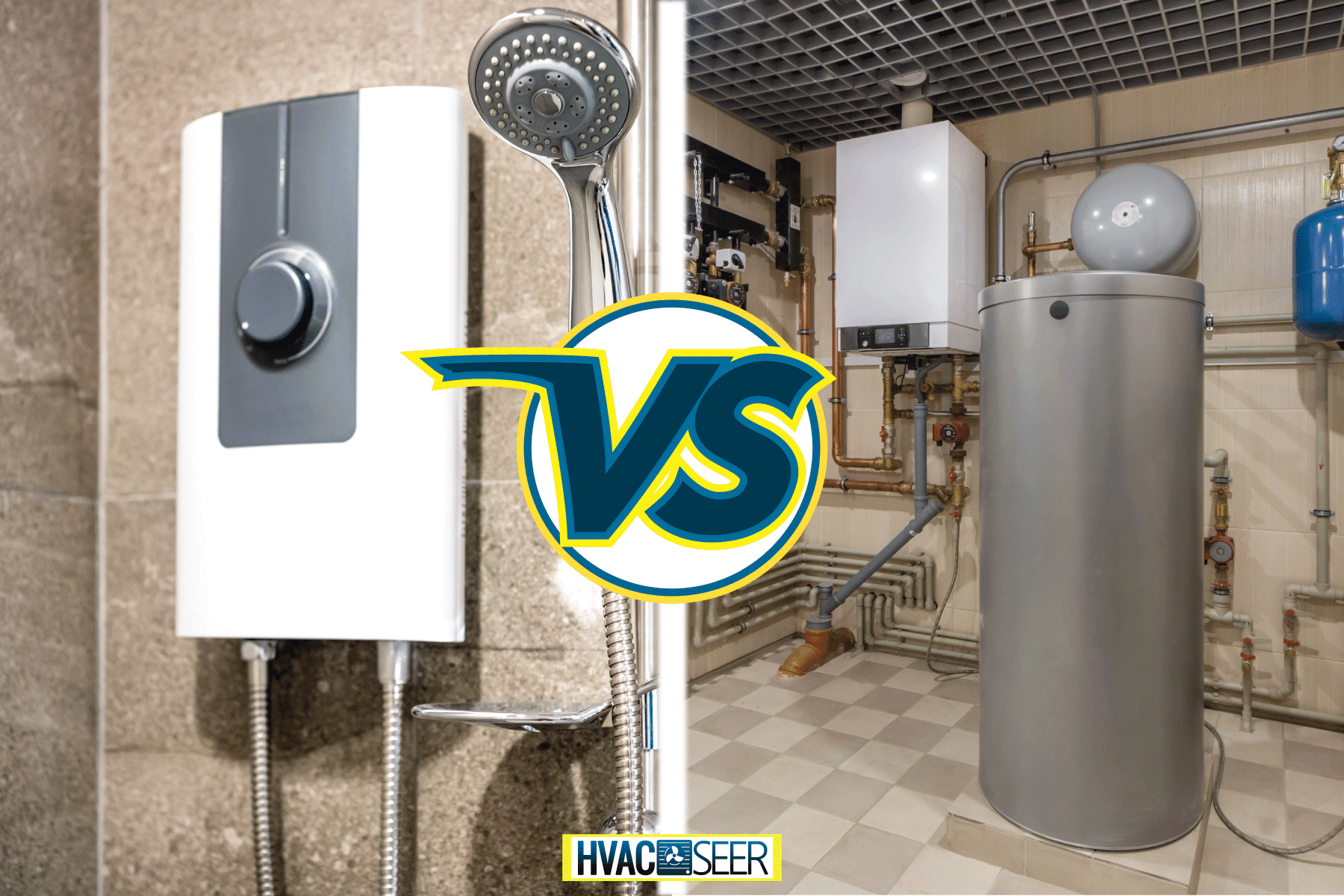 Boiler and water heater collage photo, Boiler Vs Water Heater - What's The Difference?